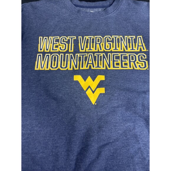 West Virginia Mountaineers L Men's Captivating Pullover Sweatshirt Blue - Picture 2 of 6